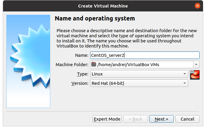 Install image via network VirtualBox image from website www.aredel.com