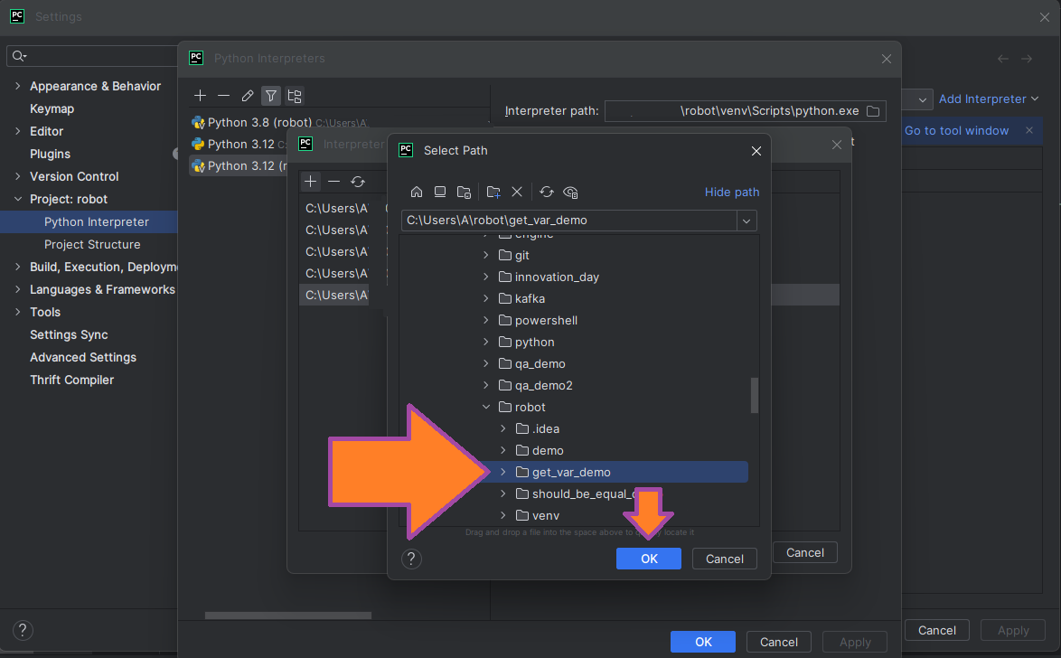 Robot Framework Support in PyCharm image from website www.aredel.com