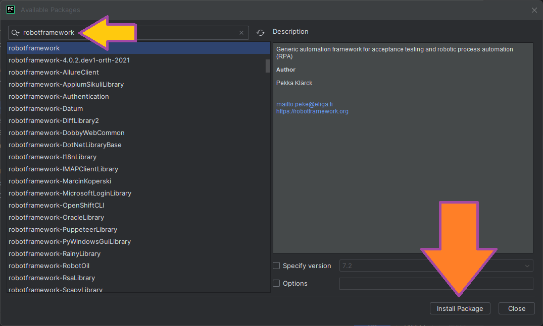 Installing Robot Robot Framework Support in PyCharm image from website www.aredel.com image from www.aredel.com