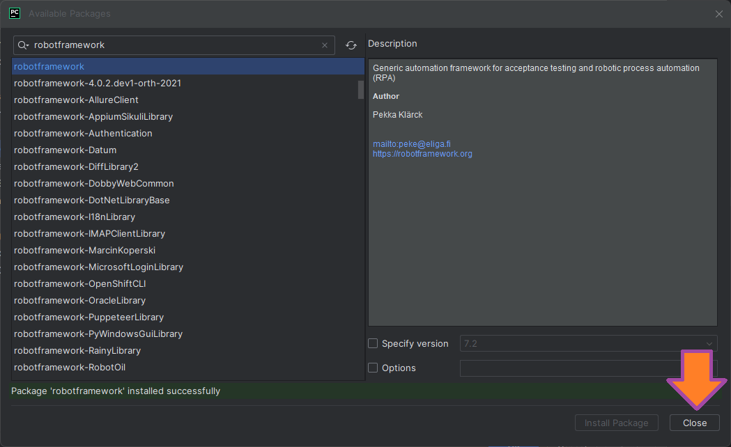 Installing Robot Robot Framework Support in PyCharm image from website www.aredel.com image from www.aredel.com