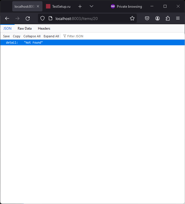 FastAPI detail not found изображение с сайта www.devhops.ru