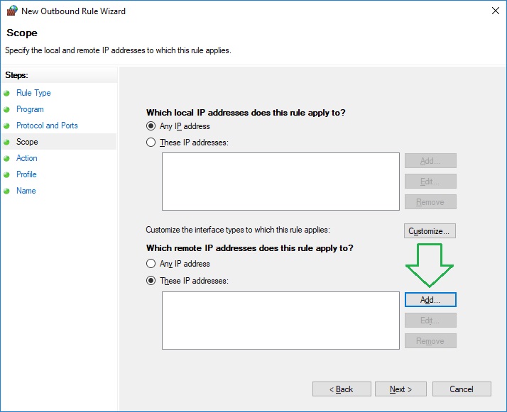 WF Custom Rule to block IP at www.aredel.com