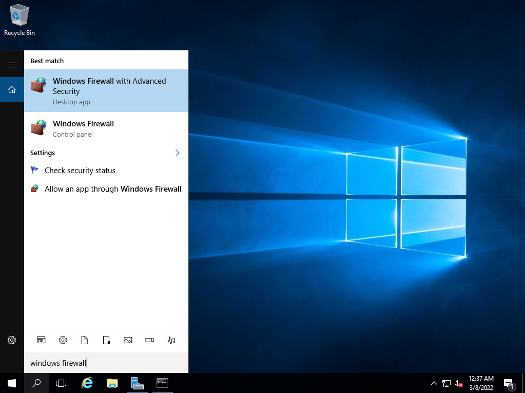Allow ping of Windows Server incoming www.aredel.com